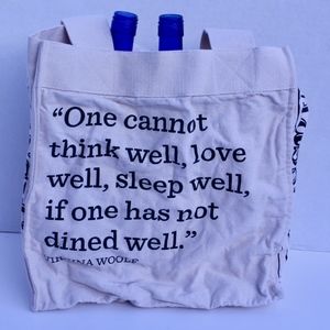 Off-White Wine  Bottle Picnic/Tote Bag
